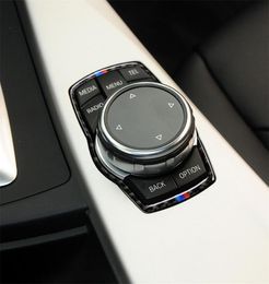Autocollant décoratif de cadre multimédia de voiture en Fiber de carbone, trois couleurs, pour BMW X3 X4 X5 X6 F07 F10 F15 F16 F20 F25 F26 F30 F341207659