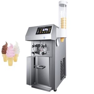 Drie kleuren ijsmachine Commerciële Soft Serve Ice Cream Maker Automatische zoete kegel bevriezing apparatuur automaat