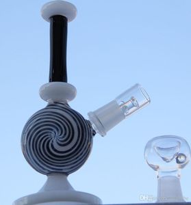 Pipe à eau trois couleurs Mini bong en verre plate-forme pétrolière dab pipe à fumer pipe en verre avec bol à dôme à ongles avec joint de 14,4 mm