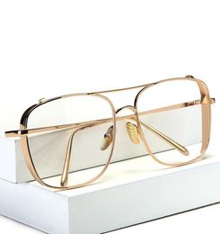 Drie kleuren Mode Gouden Metalen Frame Brillen Voor Vrouwen Vrouwelijke Vintage Bril Clear Lens Optische Frames lLJJE129827006