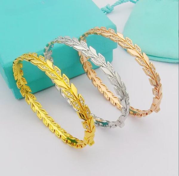 Bracelets et boucles d'oreilles en trois couleurs, série de feuilles florales, à la mode et classiques, cadeaux assortis quotidiens pour bijoux