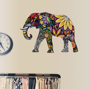 Le motif d'éléphant en trois dimensions peut se déplacer sauf imperméable à l'eau embellir les autocollants muraux d'ameublement de maison papier peint Dw003