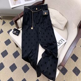 Driedimensionale stroomverdeling Acetaat Satin Wide Leg Pants Dames Zomer Dunne 2024 Hoge taille Hoge hangende casual rechte broek Dames bijgesneden broek