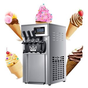 Trois saveurs machine à crème glacée sundae cône crème glacée faisant la machine à vendre 110V 220V