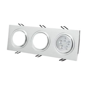 Support d'accessoires d'éclairage à trois têtes Support de lumières MR16 GU10 Spot Light Cup Holder LED Light Cups Face Ring Embeddeds lamp Holder 3-Head Square crestech168