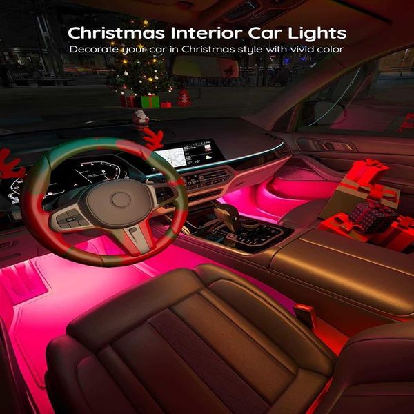 Luz de ambiente Bluetooth tres en uno con luz de coche USB para coche música beat LED luz de bienvenida bar312c