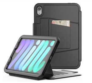Étui de protection professionnel à trois couches pour iPad 7 Pro 11 10.2 mini 6, étui en cuir pliable, étui anti-chute avec fente pour carte hybride
