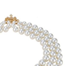 Trois couches haute brillance perle strass pierre collier clavicule chaîne rétro collier de mariée bijoux de mariage accessoires cadeau 240329