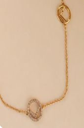 Colliers à trois lettres F avec chaîne en or 18 carats, modèles pour femmes, bijoux de fête de mariage, marque entière4684687