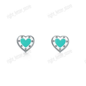 Trois Luxe 925 Boucles D'oreilles Dames Designer Nouveau Coeur De Pêche Classique Couleur Émail De Luxe Bijoux Saint Valentin Cadeau En Gros Avec Boîte G230330