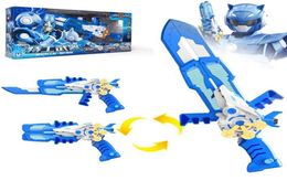 Jouets d'épée de Transformation de Mini Force à trois modes avec figurines d'action sonores et lumineuses MiniForce X pistolet de déformation Toy240K58002087021
