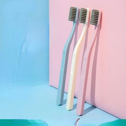 Paquet de trois poils en Nylon à Texture mate, grande tête de brosse, brosse à dents à poils durs pour adulte