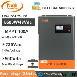 Onduleur triphasé/monophasé 5.5KW chargeur solaire intégré MPPT 100A DC 48V 230VA parallèle jusqu'à 12 unités Max PV 500Vdc