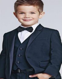 Trajes de boda para niños de tres piezas, recién llegados, solapa con visera, ropa Formal para niños, chaqueta, pantalones, VestBow4753701