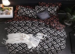 Driedelige moderne beddengoedsets geprinte koning queen size luxe quilt cover kussensloop kussensloop dekbedovertrek merk bed Comforters sets hoog 1502892