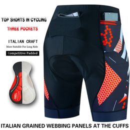 Drie pocket fietsen shorts fietspakketten triatlon 5d gel met gevulde pro lycra fiets shorts ademende man mountainbiken shorts 240322