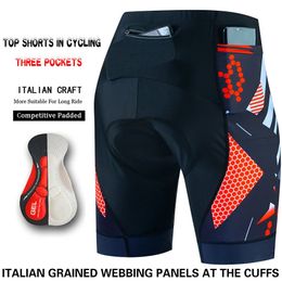 Trois shorts de cyclisme de poche collants de vélo triathlon 5d gel rembourré pro lycra short bicycle respirant man short de vélo de montagne 240410