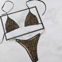 driepunts sexy badpak designer luxe bikini's dames badpakken set strandbaden tweedelige set bikini swimwears vrouwelijke cassical badmode strand