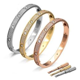 Joyería de diseñador de pulseras de diamantes de tres filas para mujeres moda