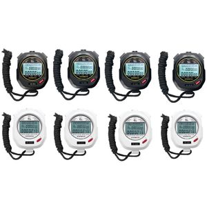 Drie rijen van 100 stopwatch timers Track en Field Training Black and White 2 Color Optioneel lopende timer