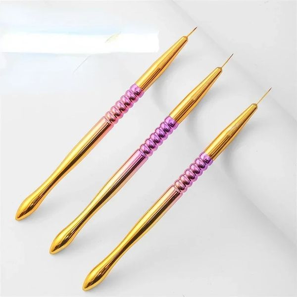 Trois ensembles de couleurs électropliées Abacus perles de nrail Drawing stylo peinture de fleur de fleur Dessin stylo dessin stylo