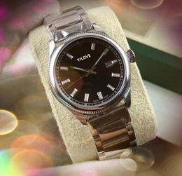 Trois Stiches Big Calendar Mens Watch 41mm Quartz Mouvement importé Business Business en acier inoxydable Miroir de verre noble et élégant Wristwatch Reloj de Lujo