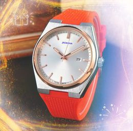 Trois stiches Fashion Mens Time Watchs Auto Date Auto Calle simple Callowatch Clock Japan Quartz Mouvement Rubber Belt Racing Chain Bracelet Watch Gifts