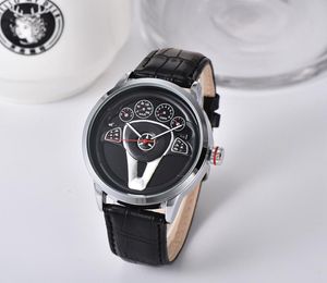 Drie steken serie heren quartz horloge Europese top merk stalen band klok mode auto stuurwiel heren geschenk 2022 nieuwe hoge kwaliteit mannen luxe horloges