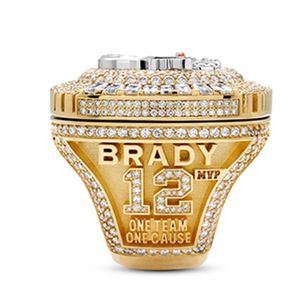 Tres anillos de piedra 2020-2021 Tampa Bay Buccanee Championship Ring Display Box Souvenir Fan Hombres Regalo Tamaño completo 8-14178m