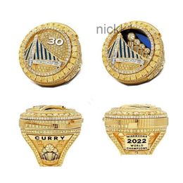 Tres anillos de piedra 2022 Curry Basketball Warriors Team Championship Ring con caja de presentación de madera Recuerdo Hombres Fan Gi Dh476 DIQE