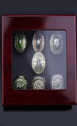 Trois anneaux de pierre 7pcs 1961 1962 1965 1966 1967 1996 Ring Packer 2010 avec collection039s affichage Case7598243
