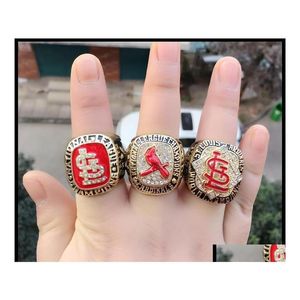 Tres anillos de piedra de alta calidad 3 piezas 1985 2004 2006 Conjunto de anillos de campeonato de béisbol Misi Sec Sports Jewelry Fans Ncaa Us Tamaño 11 Dro229j