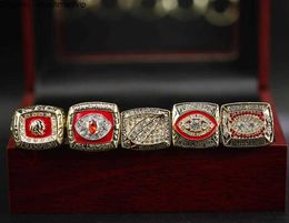 Drie stenen ringen hoogwaardige 5 stcs 1972 1982 1983 1987 1991 Washington Football Championship Ring Set fans US Size 11 Drop Delivery Juwel Dhvu1