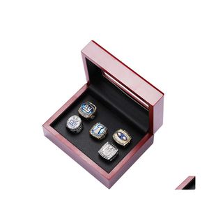 Trois anneaux de pierre de haute qualité 5pcs 1986 1991 2000 2007 2011 York Football Championship Ring Set Fans US Taille 11 Drop Delivery Jewelr Dhyfk