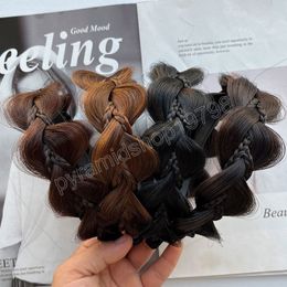 Trois brins torsion tresse bandeau pression cheveux tirer fleur à larges bords à la main tresse cheveux accessoires pour les femmes