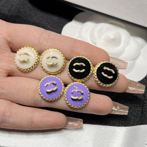 Drie stijl mode multicolor stud earring merk designer sieraden charme oorbellen liefhebbers cadeaus postzegels stampels oorbellen familie en vrienden accessoires met doos