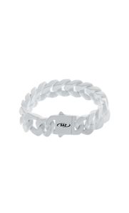 Boucle tridimensionnelle Bracelet cubain chaîne Niche peinture noir et blanc HipHop tendance mode Cool accessoires 9128771