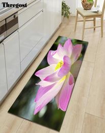 Thregost bloemen badkamermat zachte microfiber tapijten voor trapstappen keuken tapijten wasbare indoor portier print woonkamer tapijt2582975