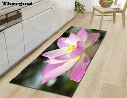 Thregost bloemen badkamermat zachte microfiber tapijten voor trapstappen keuken tapijten wasbare indoor portier print woonkamer tapijt651766666