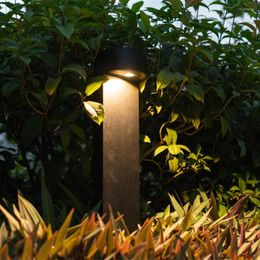 Thrisdar 60 CM extérieur jardin pilier lumière étanche paysage pelouse lampe moulé sous pression en aluminium Villa voie bornes