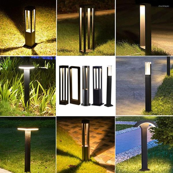 Thrisdar Outdoor Garden Pathway Light Aluminium Paysage Pelouse Pilier Lampes Villa Stand Post Bollard