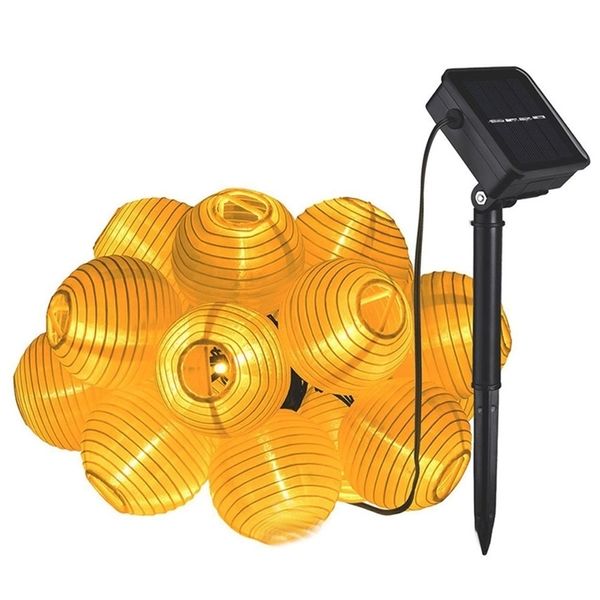 Thrisdar Outdoor Garden Patio Solar Lantern String Light 102030 Party Halloween Boule de Noël Hanging Garland Y201006