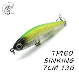 Arrivées de Thritop Fishing Bait TP160 Full profondeur 70 mm 13g 7 Couleurs Différentes Crochets de haute qualité Laures de crayon pour 240401