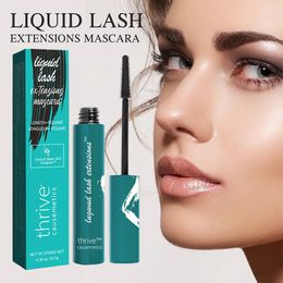 Thrive Cauvemetics Liquid Lash Silk Fibre Lash Mascara Volume Curling Volume Black Imperproofing Liquid Rimel Fibre Lash Extension Maquillage 240522