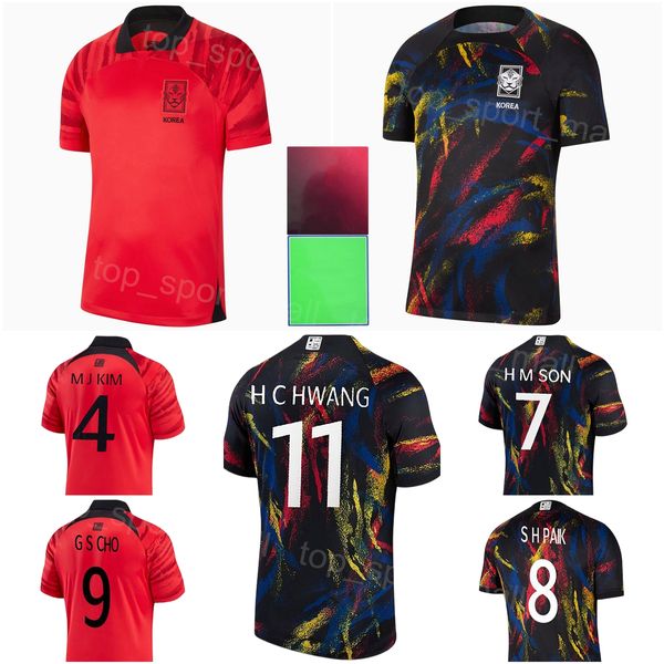 Maillots de l'équipe nationale de football de Corée du Sud 4 Kim Min-Jae 18 Lee Kang-In 6 Hwang In-Beom 5 Jung Woo-Young 3 Kim Jin-Su 7 Son Heung-Min 9 Kits de maillots de football Gue-Sung 22-23 Coupe du monde