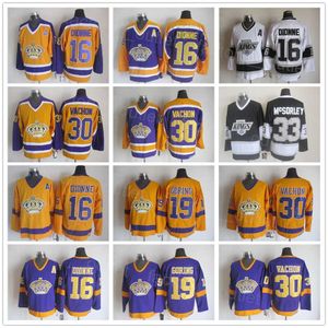 Throwback Los Angeles Retro Kings Hockey''nHl''19 Butch Goring Jersey 16 Marcel Dionne 30 Rogatien Vachon 33 Marty McSorley 22 Tiger Williams