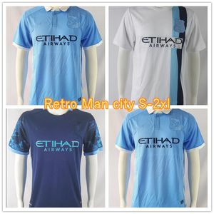 Throwback MANS CITIES Retro Classic Soccer Jerseys 1972 73 2011 12 13 14 15 16 KUN AGUERO ANELKA Wembley ROBINHO TOURE YAYA vintage Mpenza Maillots hommes S-2XL football