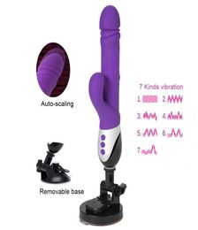 Stak-dildo-vibrator Automatische G-spot-vibrator met zuignap Seksspeeltje voor vrouwen Handseksplezier Anale vibrator voor orgasme 2240C5533166