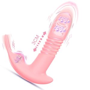 Poussée Gode Vibrateur Rotatif Télescopique Massage De La Prostate Vagin Clit Stimulateur Masturbateur Femelle Sex Toy Pour Femmes 240312
