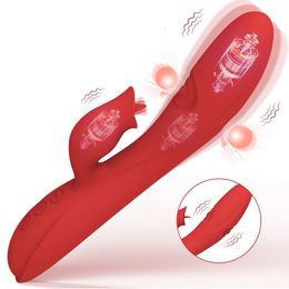 Dildo du vibratrice de lapin poussant pour vibrateur clitorial de stimulation par stimulation avec plusieurs modes de vibration